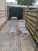 2 Vrijbuiter campingstoelen met voetenbankjes, Caravans en Kamperen, Ophalen, Campingstoel
