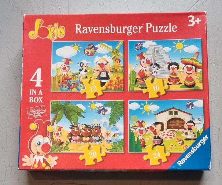 Ravensburger Jokie Puzzel - 4 in 1, Hobby en Vrije tijd, Denksport en Puzzels, Zo goed als nieuw, Legpuzzel, Minder dan 500 stukjes