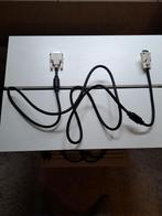 Te koop gebruikte DVI-kabel kleur zwart en stekkers wit, Gebruikt, Ophalen of Verzenden