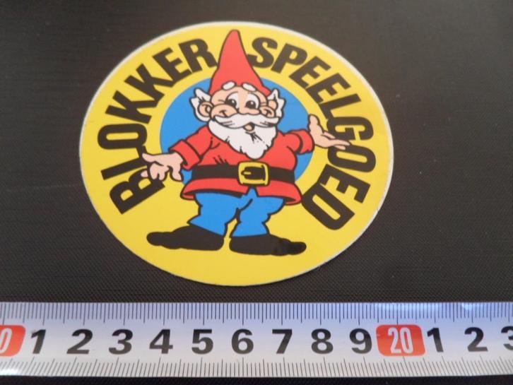 sticker BLOKKER speelgoed kabouter *, Verzamelen, Stickers, Zo goed als nieuw, Ophalen