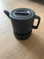 Zwarte Theepot met Warmhouder, Ophalen of Verzenden, Gebruikt