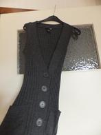 Mooi donker grijs gilet van H&M met striklint 34 36 , wol., H&M, Verzenden, Nieuw, Maat 34 (XS) of kleiner