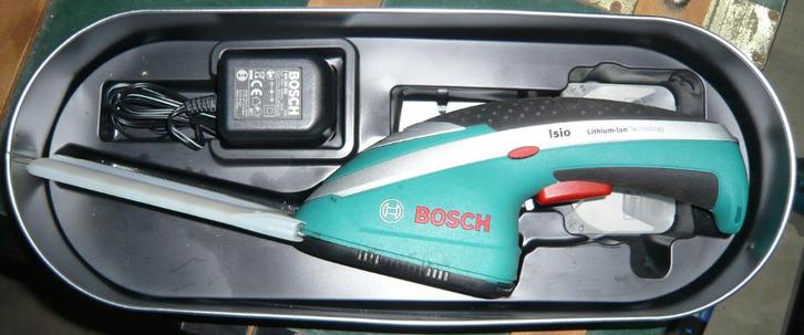 BOSCH Accu gras/-struikschaar ISIO lithion ionaccu en lader, Tuin en Terras, Heggenscharen, Zo goed als nieuw, Elektrisch, Ophalen of Verzenden