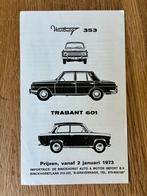Wartburg en Trabant prijslijst 1973, Verzenden, Zo goed als nieuw, Overige merken