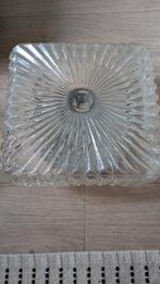 Franse Retro Vintage glazen plafond lamp, Huis en Inrichting, Lampen | Plafondlampen, Ophalen of Verzenden, Gebruikt