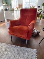 2 Oranje fauteuils, Huis en Inrichting, Fauteuils, 75 tot 100 cm, Ophalen of Verzenden, Zo goed als nieuw, Stof