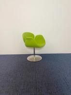 6x Design vergaderstoel Artifort Little Tulip - groen/chroom, Ophalen, Gebruikt, Overige kleuren, Stof