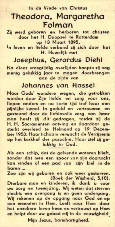 Folman Theodora Margaretha 1895 Rotterdam-1953 Helmond, Verzamelen, Ophalen of Verzenden