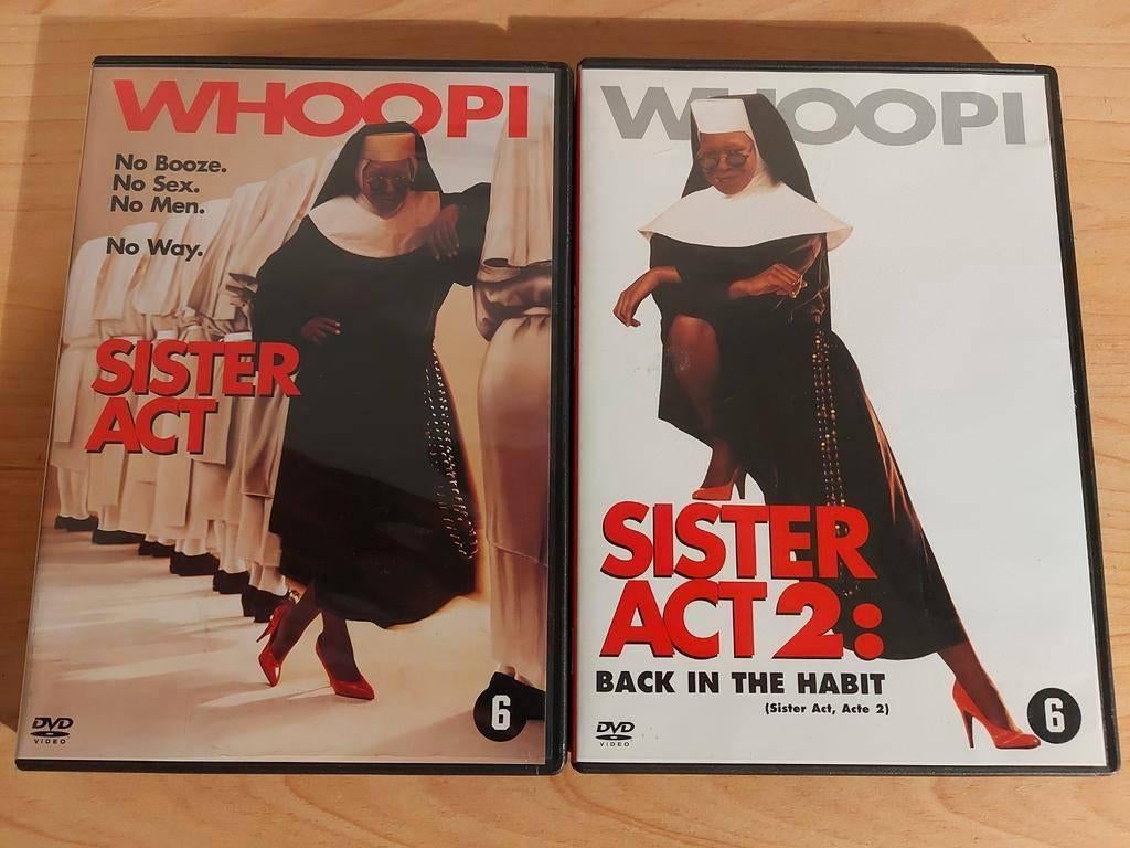 Sister Act deel 1 en 2 - Whoopi Goldberg, Alle leeftijden, Ophalen of Verzenden, Zo goed als nieuw, Actiekomedie