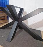 Spinpoot stalen eettafelpoot zwart poedercoat, Ophalen, Tafelpoot, Stoer, 100 tot 150 cm