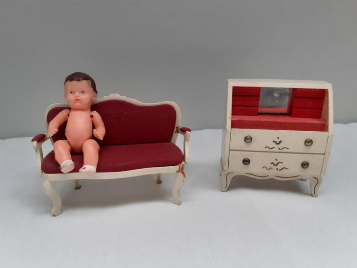 oude lundby poppenhuismeubels meubeltjes ari popje, Verzamelen, Poppenhuizen en Toebehoren, Gebruikt, Overige typen, Ophalen of Verzenden