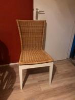 GRATIS ophalen 3 eetkamerstoelen riet/rotan, Huis en Inrichting, Stoelen, Ophalen, Gebruikt, Rustiek, Hout