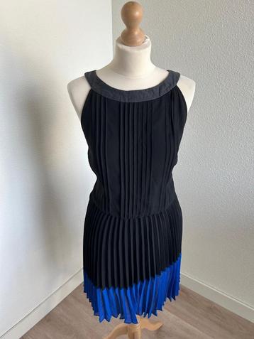 Karen Millen maat 40 zwart blauwe plisse jurk 372 beschikbaar voor biedingen