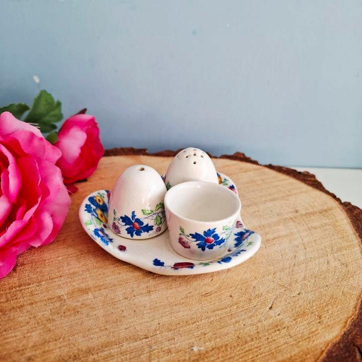 Mason's, prachtig peper en zout setje met eierdopje, Antiek en Kunst, Antiek | Servies los, Ophalen of Verzenden