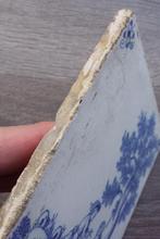 18 de eeuw Bodemvondst Tegel Wandtegel Delftse Delft, Antiek en Kunst, Ophalen of Verzenden