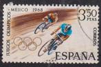 Spanje 1968 Olympische spelen Baanwielrennen, Verzenden, Gestempeld, Sport