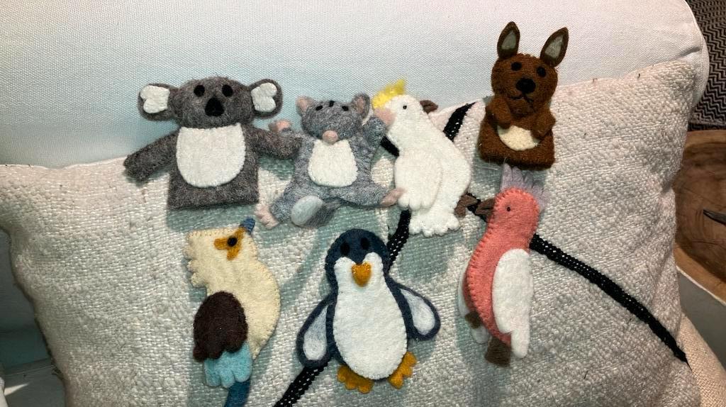 Tara treasures vilten vingerpoppetjes, Ophalen of Verzenden, Zo goed als nieuw