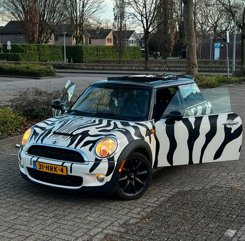 Unieke Mini Cooper zebra 1.6 Automaat | Koprevisie 2025, Auto's, Mini, Particulier, Cooper, ABS, Airbags, Airconditioning, Centrale vergrendeling