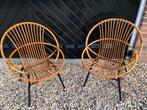 Set Rohé  Noordwolde rotan stoelen vintage, Huis en Inrichting, Stoelen, Ophalen, Gebruikt, Twee, Overige kleuren
