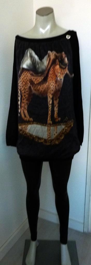 EAN13 Tuniek/Blouse, Kleding | Dames, Blouses en Tunieken, Zo goed als nieuw, Maat 38/40 (M), Overige kleuren, Ophalen of Verzenden