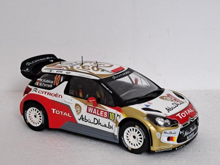 Citroen DS3 WRC Rally Wales 2013 Kubica 1/18 zeer uniek, Hobby en Vrije tijd, Modelauto's | 1:18, Zo goed als nieuw, Auto, Overige merken