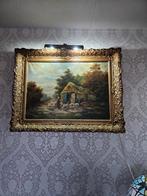 Schilderij Schaapskooi Met Barok Lijst, Ophalen