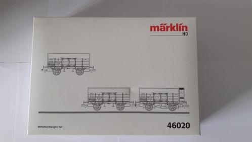 Marklin 46020 K.Bay.Sts.B.-3 middenboordwagens, Hobby en Vrije tijd, Modeltreinen | H0, Gebruikt, Wagon, Wisselstroom, Märklin