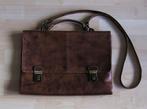 bruin leren tas  -  A4 formaat, Ophalen of Verzenden, Gebruikt, Bruin, Handtas