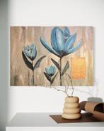 Blauwe Bloemen Schilderij, Ophalen of Verzenden