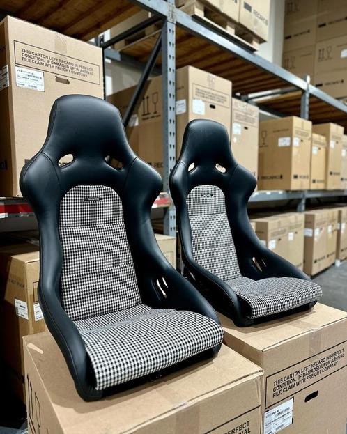 Recaro Pole Position leder pepita kuipstoel schaalstoel, Auto diversen, Tuning en Styling, Ophalen of Verzenden