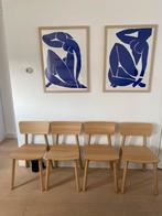 Ethnicraft Designer Oak dining chairs, Huis en Inrichting, Ophalen, Overige kleuren, Nieuw, Vier