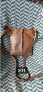 Shabbies leren tas, bruin metallic, 26x23cm, Overige merken, Bruin, Verzenden, Zo goed als nieuw