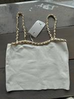 Crop top wit met gouden details one size, Maat 38/40 (M), Wit, Ophalen of Verzenden, Zo goed als nieuw