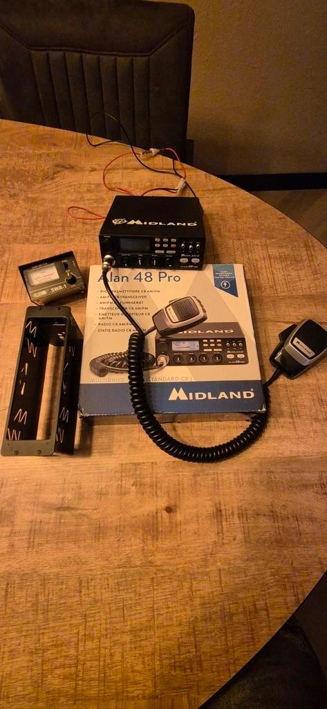 Midland Alan 48 Pro CB Radio + swr meter, Telecommunicatie, Overige Telecommunicatie, Ophalen