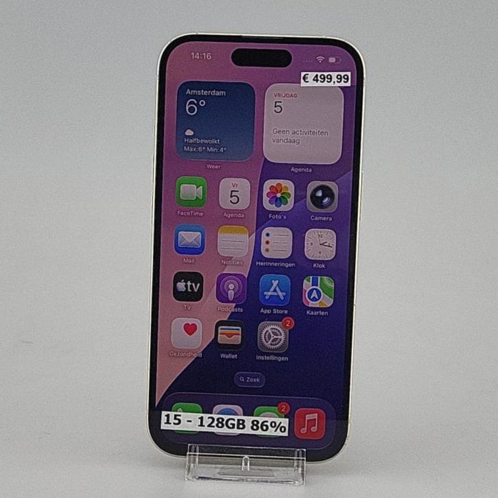 iPhone 15 128GB Yellow IOS 26, Telecommunicatie, Mobiele telefoons | Apple iPhone, Gebruikt