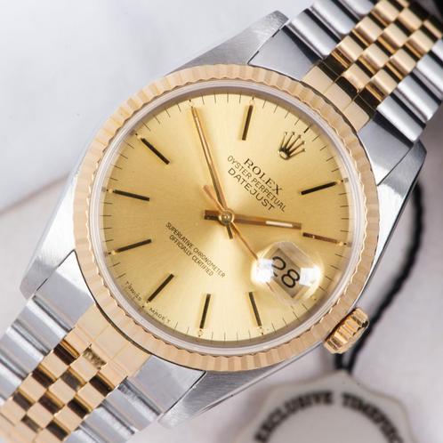 Rolex Datejust 36 (16233), Sieraden, Tassen en Uiterlijk, Horloges | Heren, Zo goed als nieuw, Polshorloge, Rolex, Staal, Staal