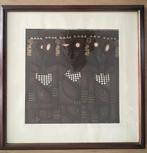 Bali Schilderij 'Dark' Trimurti 66 x 66cm, Antiek en Kunst, Kunst | Schilderijen | Klassiek, Ophalen