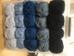 20 bollen haak/breigaren in blauwtinten - nieuw, Ophalen of Verzenden, Nieuw, Breien of Haken, Wol of Garen