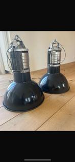 Industriele Mazda lampen, Huis en Inrichting, Lampen | Hanglampen, Ophalen, Gebruikt, 50 tot 75 cm, Industriele , vintage
