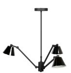 Moderne zwarte pendant hanglamp - Zuiver, Huis en Inrichting, Lampen | Hanglampen, Ophalen, 50 tot 75 cm, Nieuw, Metaal