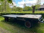 Platte wagen/ balen transport/ kar, Ophalen, Bollenteelt, Transport