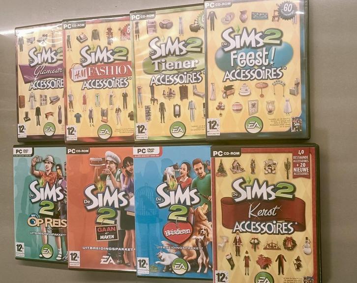Sims 2 PC Games - 9 stuks (incl. dubbele), Spelcomputers en Games, Games | Pc, Gebruikt, Simulatie, 1 speler, Vanaf 12 jaar, Ophalen of Verzenden
