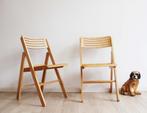 2 houten vintage klapstoelen. Retro folding chairs, Ikea?, Ophalen, Gebruikt, Twee, Bruin