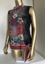 Zwarte top met oranje bloemen, Gerry Weber, maat 36 , NIEUW, Zwart, Nieuw, Ophalen of Verzenden, Gerry weber