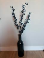Hoge blauwe vaas, Ophalen, Blauw, Minder dan 50 cm, Glas
