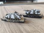 H0 Roco - DB platte wagons met tanks in wintercamouflage, Hobby en Vrije tijd, Modeltreinen | H0, Gelijkstroom, Wagon, Ophalen of Verzenden