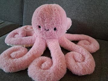 135.  Roze Knuffel Octopus - 22cm beschikbaar voor biedingen