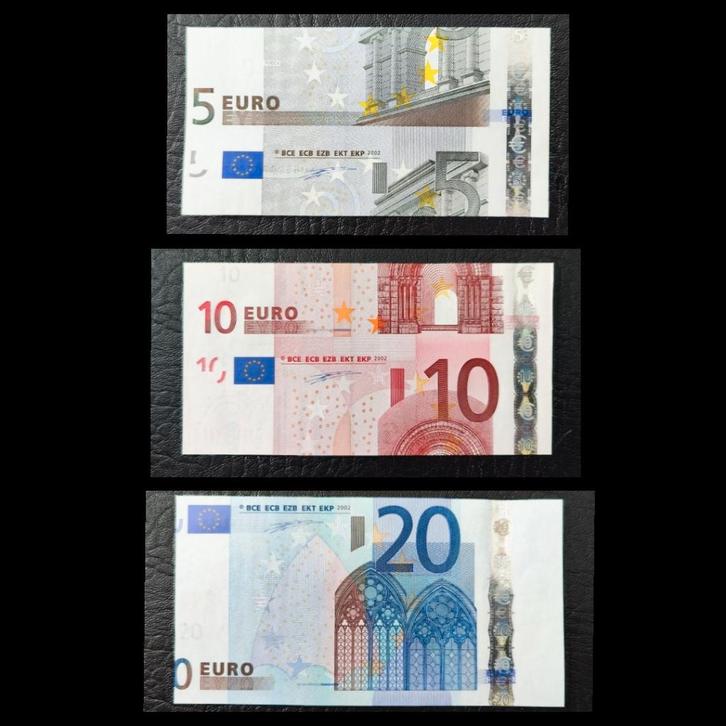 5 + 10 + 20 euro biljet verkeerd gesneden / misdruk unc, Postzegels en Munten, Bankbiljetten | Europa | Eurobiljetten, Setje, Duitsland