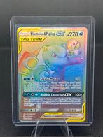 Blastoise & Piplup GX Rainbow - Pokémon Kaart, Hobby en Vrije tijd, Ophalen of Verzenden, Zo goed als nieuw, Losse kaart, Foil