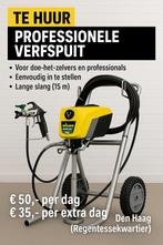 Te huur: Verfspuit – professioneel schilderen – Den Haag, Doe-het-zelf en Verbouw, Schildersmaterialen, Ophalen, Zo goed als nieuw